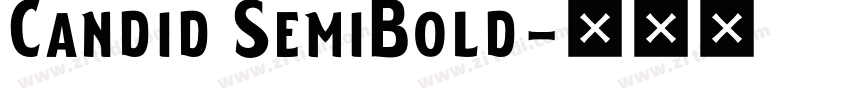 Candid SemiBold字体转换